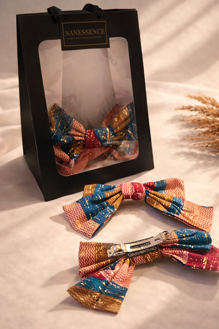 Pink Kente Barrette Bag