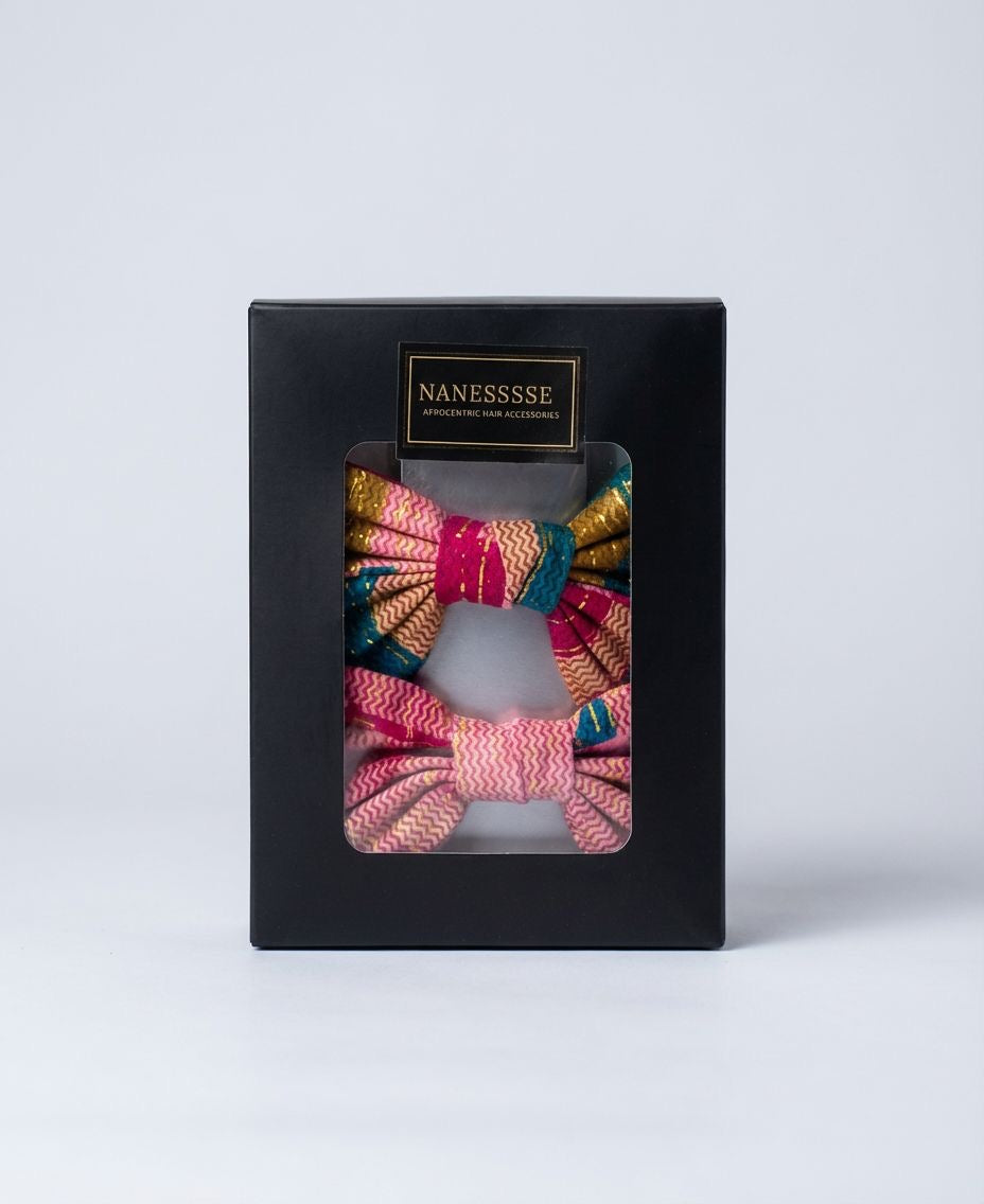 Pink Kente Barrette Bag