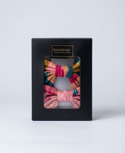 Pink Kente Barrette Bag