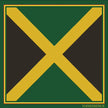 Jamaican flag design with green, black, and gold colors, Afrocentric style border, NANESSENCE text.