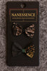 Afrocentric hair bow set with bold black and gold print patterns on display card