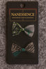 Afrocentric patterned hair bow set with black mesh, displayed on product card