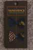 Afrocentric hair accessories set with two patterned fabric bows on display card