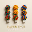 Ankara Button Hair Clips